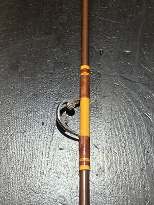 Canne à Pêche Vintage Varmac RS 3 - Bobines Mer AFTCO Roller Guides Manche Bois