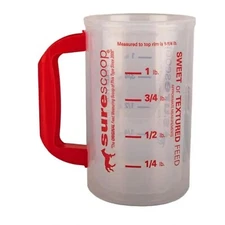 SureScoop Pelleted and Sweet Feed Graduated Measuring Scoop for Horses (1 Scoop)