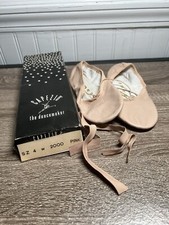 Capezio Ballet Child Dance Shoes Slippers Pink Leather 2000 4 W Box