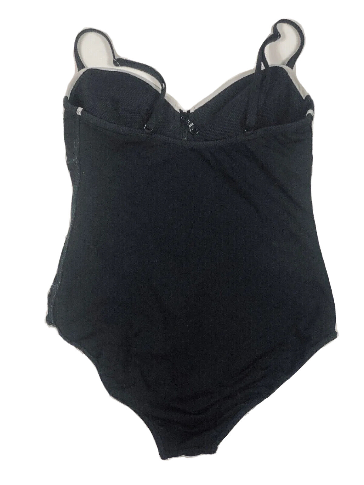 Profile by Gottex Women's Black Bandeau Front Zip One Piece Swimsuit