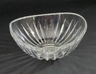 Stunning Vintage Waterford Cut Crystal Ribbed Oval Tear Shaped Unique Bowl 8"___