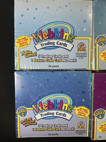Webkinz Booster Box Series 1 2 3 4 Complete Set Box 36 Packs Ganz CCG 4 Boxes! - Picture 2 of 8