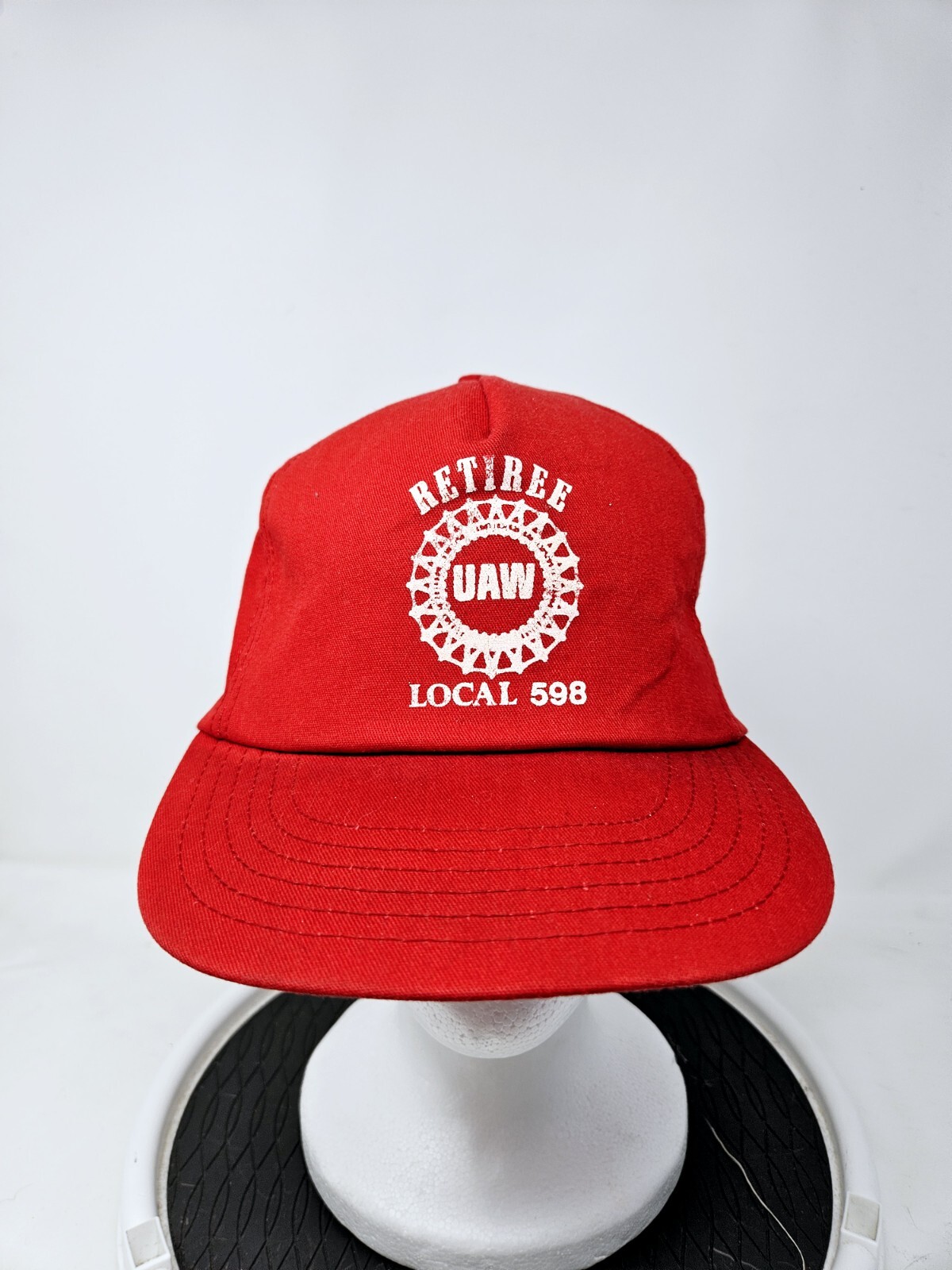 Vintage UAW United Auto Workers Union Local 598 Snapback Hat USA Made 90s