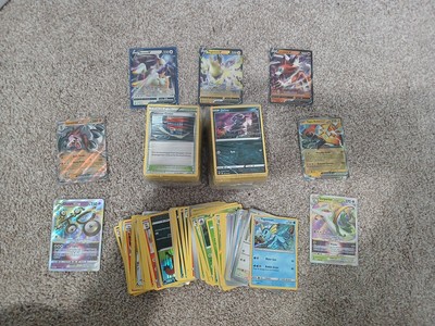    100 Pokemon Cards Bulk lot  V'S EX'S AND HOLOS INCLUDED!!