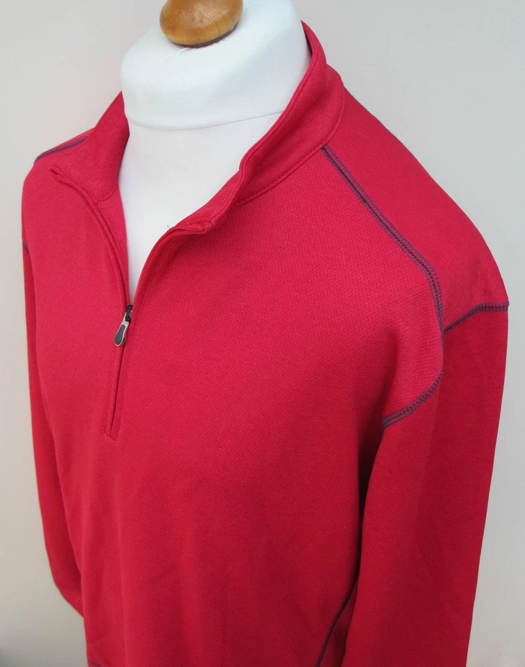 Men's Pebble Beach Pullover Golf Jumper Sweater 1/4 Zip Red S M L XL BNWT  - Image 2 of 4