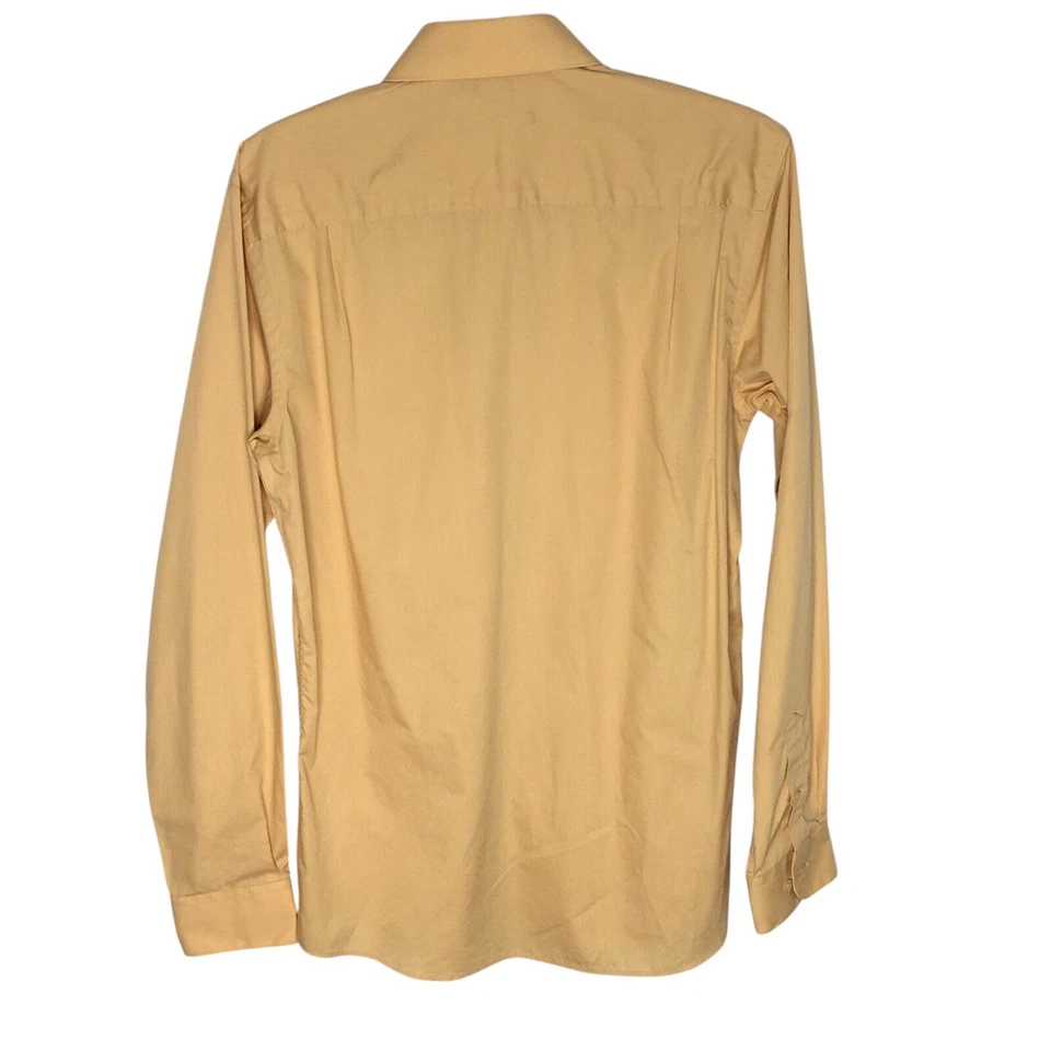 Camisa de vestir ajustada Marquis Signature para hombre talla 15/15,5 34-35 amarilla LS oficina Foto 3 de 4