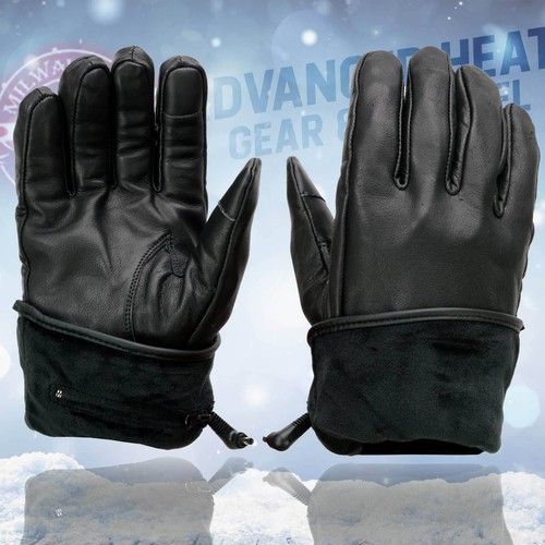 Milwaukee Leather 7519 Men’s Black Leather Heated Winter Gloves w/ Battery Kit - Picture 14 of 15