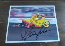 STEVE JOHNSON autographed  NHRA Slick 50 Photo Photo stat Card 8.5" x 11"