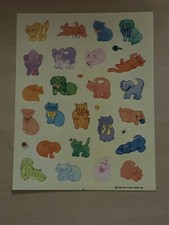 Vintage Stickers - Hallmark - Cartoon Cats  Dogs - Dated 1985. 1 Sheet