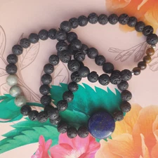 Lava Stone Elasticated Bracelet