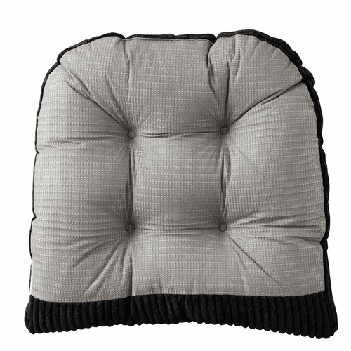 Sweet Home Collection 2 Piece Velvet Ribbed Non Slip Rocking Chair Cushion Set - Picture 5 of 21