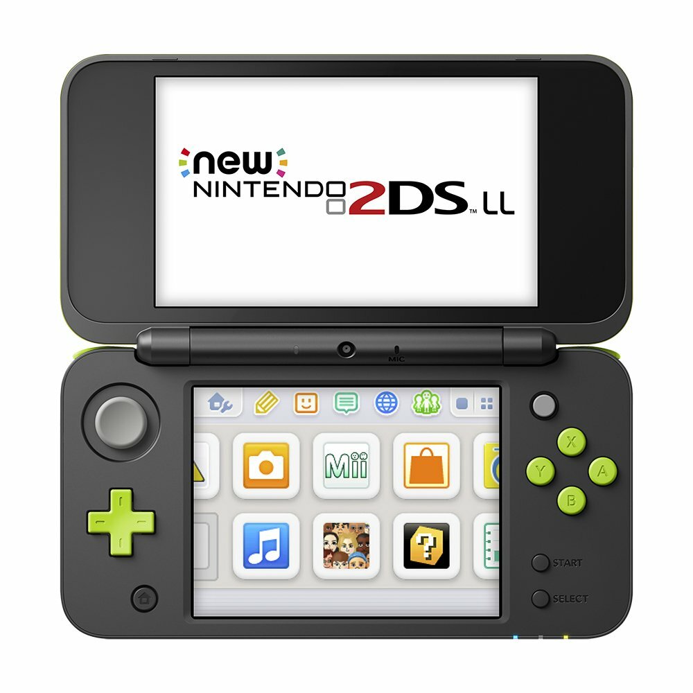 ニンテンドー3DS/2DS SY NEW Nintendo 2DS LL Black x Lime Game Console W/ microSDH