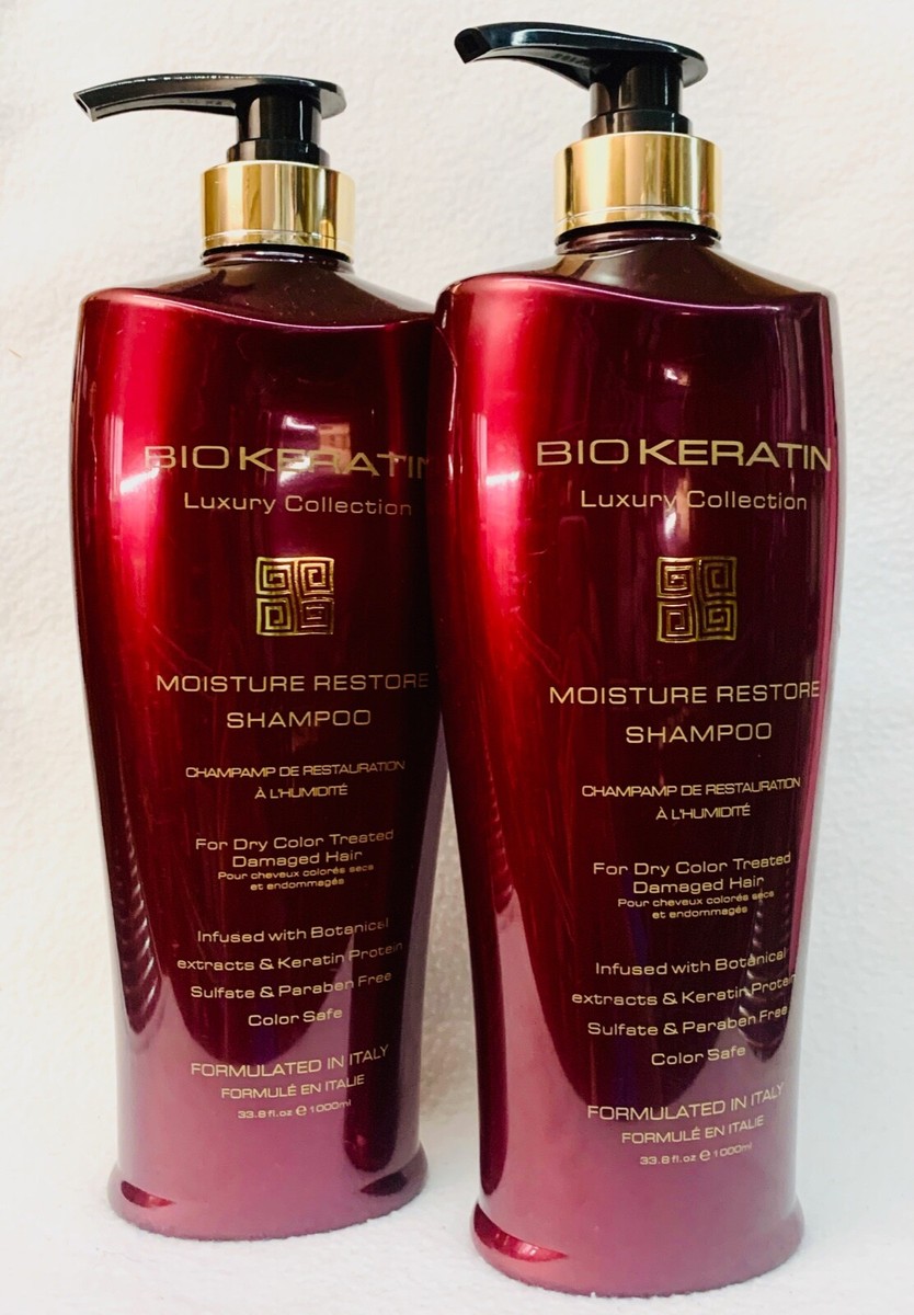 2 Bio KERATIN MOISTURE RESTORE SHAMPOO for Dry Damaged Hair