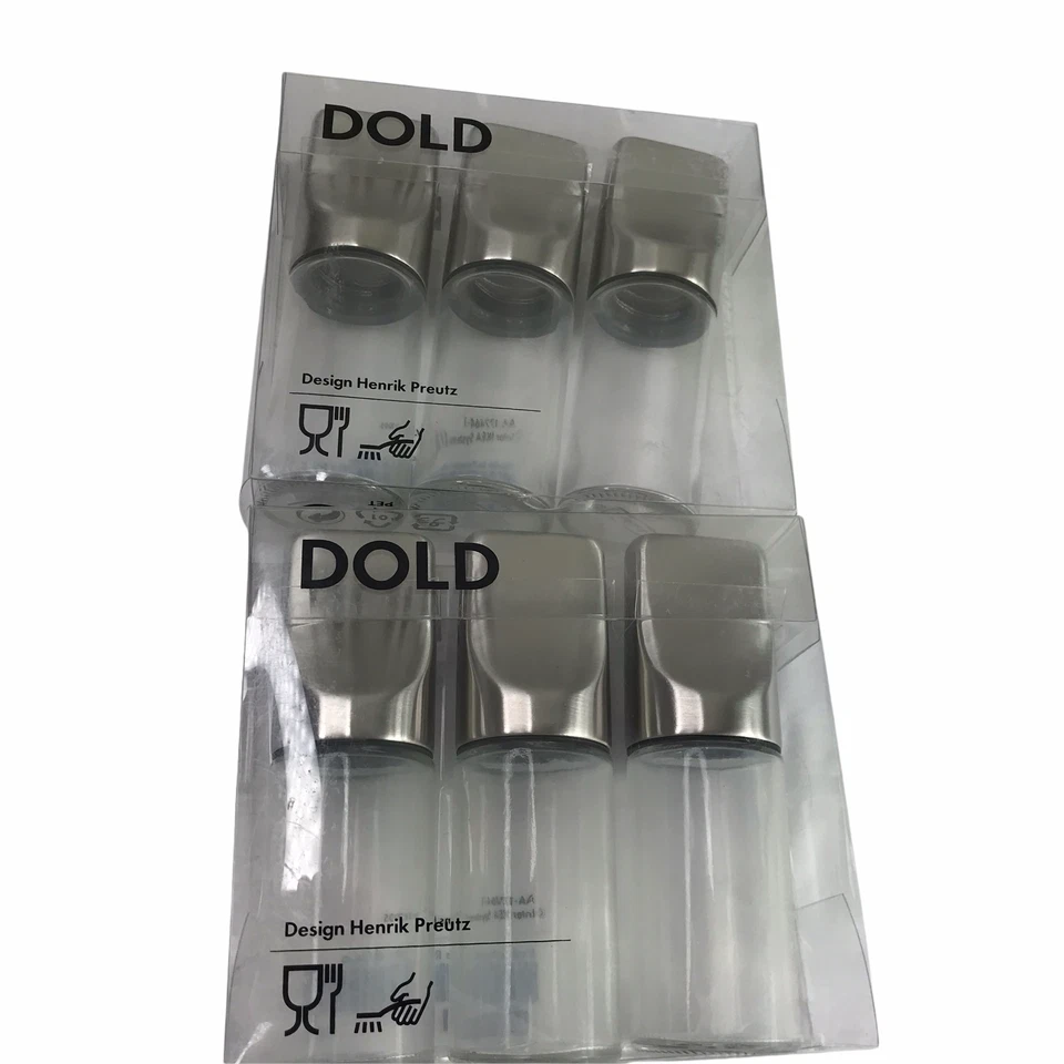 Contenedor de vidrio IKEA DOLD con tapa - Incluye 6 frascos. Especias / Sal / Pimienta / Aceite Foto 4 de 4