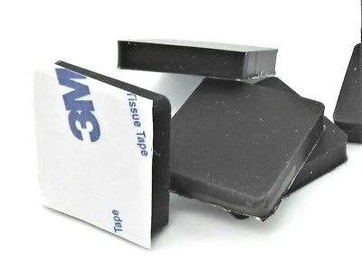 ALLTRADE SUPPLY INC 1" Sq x 3/16" Thick Rubber Feet/Pads w 3M Adhesive Back 8 Feet per Package
