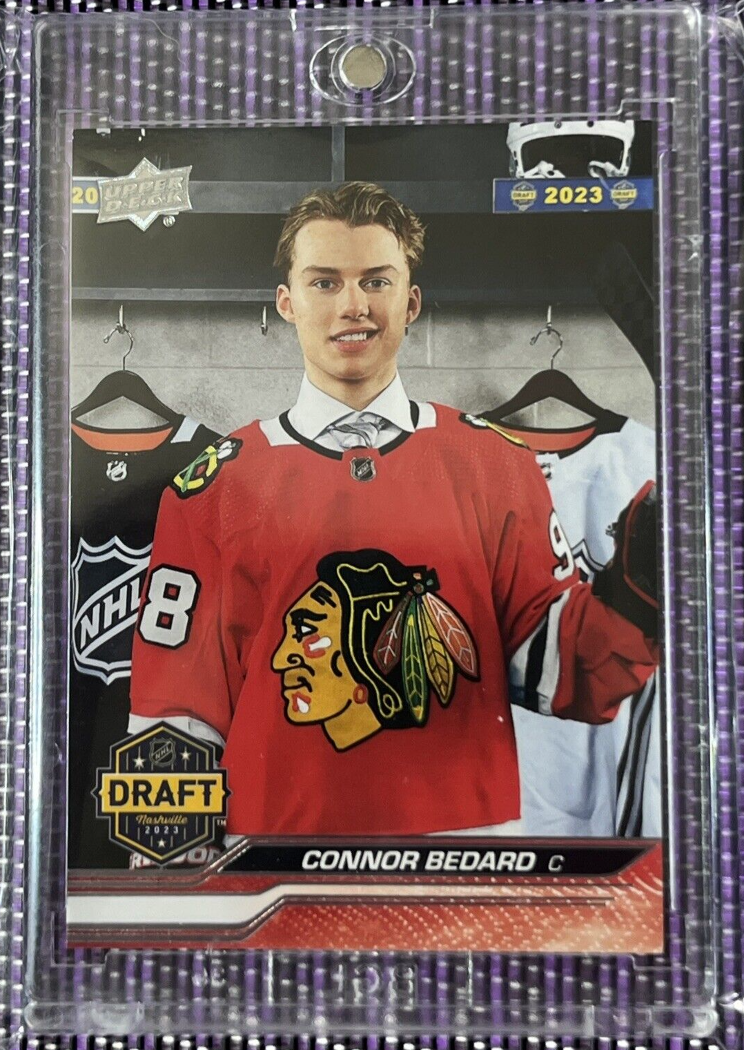 Connor Bedard RC ROOKIE CARD  2023-24 UPPER DECK EXTENDED 1ST ROUND DRAFT PICK