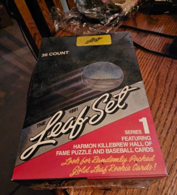 1991 LEAF BASEBALL SET SERIES 1 FACTORY SEALED BOX - 36 PACKS