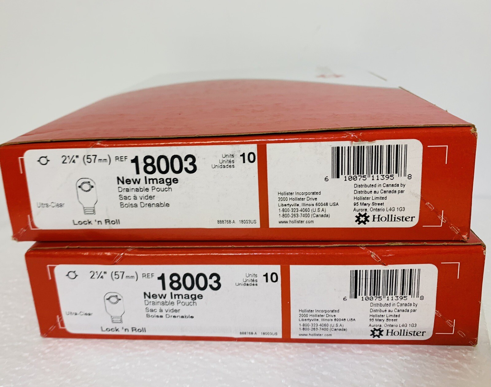 20 HOLLISTER 18003 New Image Ostomy Pouch 2 1/4”/57mm 2BX/10EA