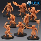 Rat Folk Squad 1 - RPG, Fantasy, TTRPG, Miniature, Handcrafted