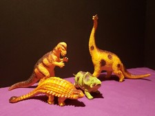 VINTAGE DINOSAUR LOT PACHYCEPHALOSAURUS ANKYLOSAURUS BRACHOSAURUS FIGURES