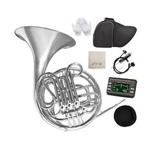 Double French Horn F/Bb 4 Keys Nickel plated  Gold Craft Lacquer Brass Fre