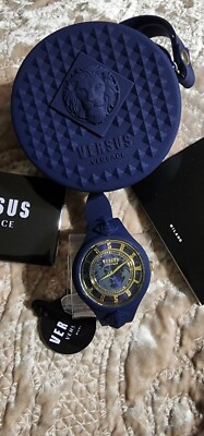Versus Versace Womens Fire Island Blue 39mm Strap Fashion Watch