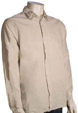 Rhythm Classic Linen LS Button Down Shirt - Sand - New