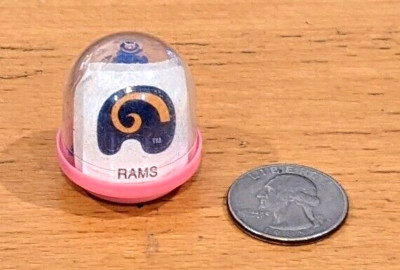 Vintage NFL RAMS Gumball Vending Machine Helmet Refrigerator Magnet Toy - Fun!