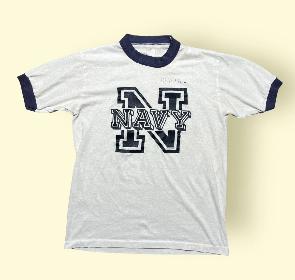 Navy ringer store tee