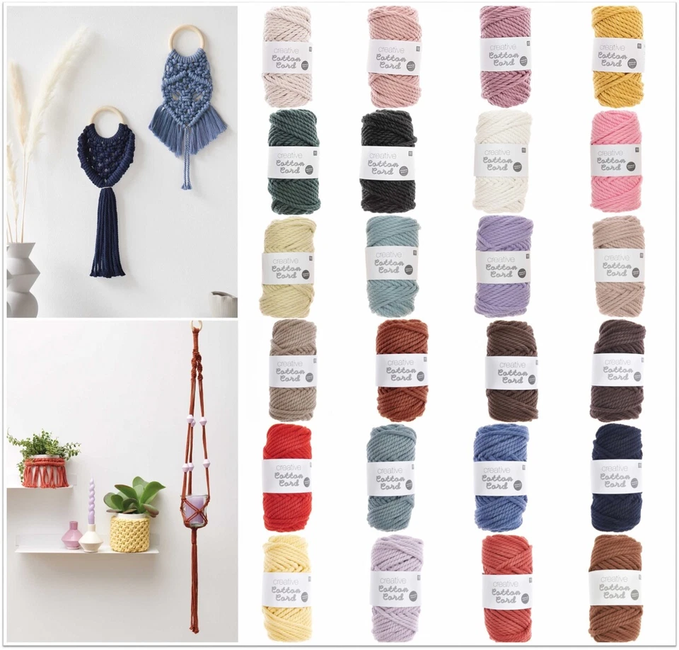 RICO DESIGN 130g Rico Creative Cotton Cord Makramé Makramee Wolle Garn GP 84,54€/1kg
