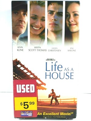 Life as a House (VHS, 2002) Kevin Kline, Hayden Christensen, Jena Malone