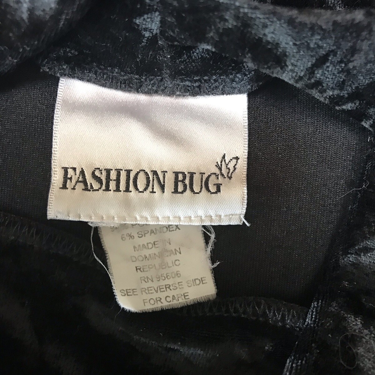 VTG 90s Y2K Top L Crushed Velvet Black Whimsigoth Fairy
