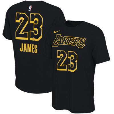 LeBron James Los Angeles Lakers Nike Restart Name Number T-Shirt Bubble  NBA 23