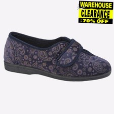 Mokkers Women's Lily Slip On Slippers - Purple, UK Size 4, Comfortable Leather Sole House Shoes - View #7