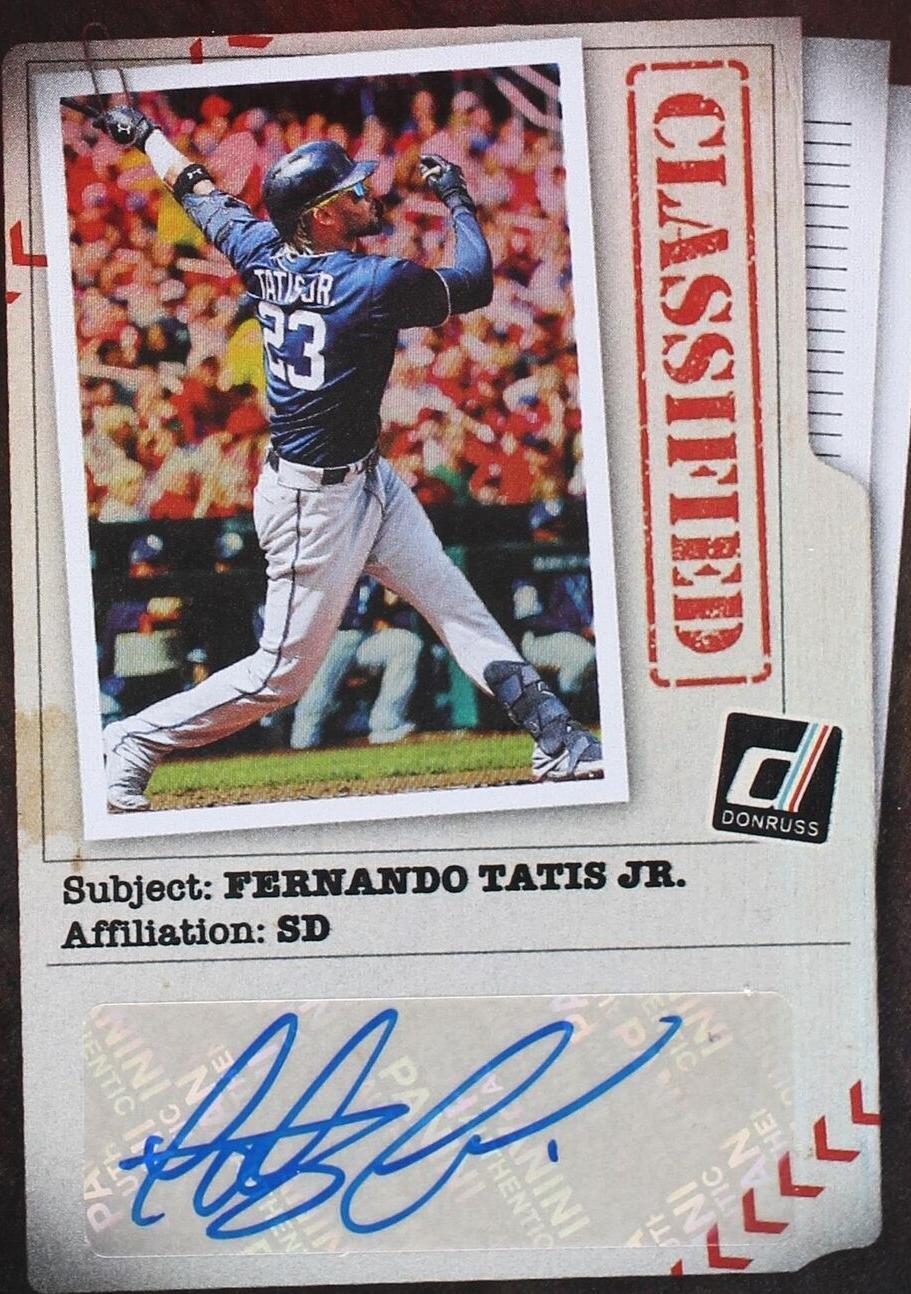 2020 Panini Donruss - Classified Signatures Fernando Tatís Jr. #CLS-FT ...