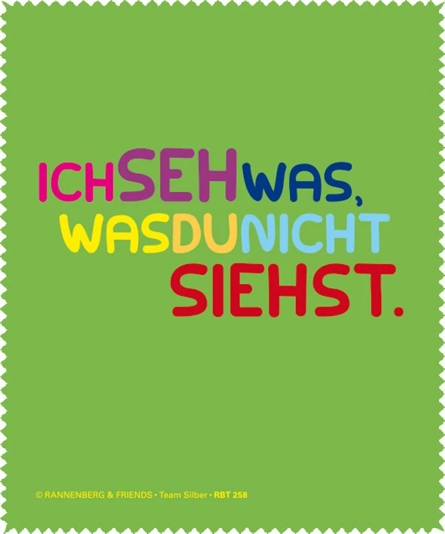MARKENLOS Brillenputztuch "Ich seh was, was du nicht siehst" Rannenberg & Friends NEU