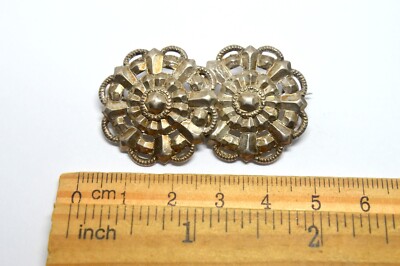 Broche Vintage En Argent 800 - Blason Ou Motif Oriental - Occasion Bon État