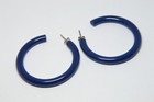LARGE BLUE HOOP EARRINGS
