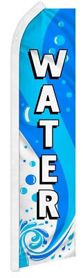 Water Advertising 2.5'x11.5' Super-Knit Poly Swooper Super Flag Banner