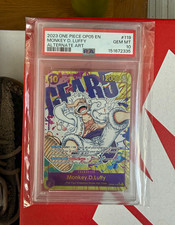 Bandai One Piece TCG Monkey D. Luffy OP05-119 Alt Art Foil SR Eng PSA 10