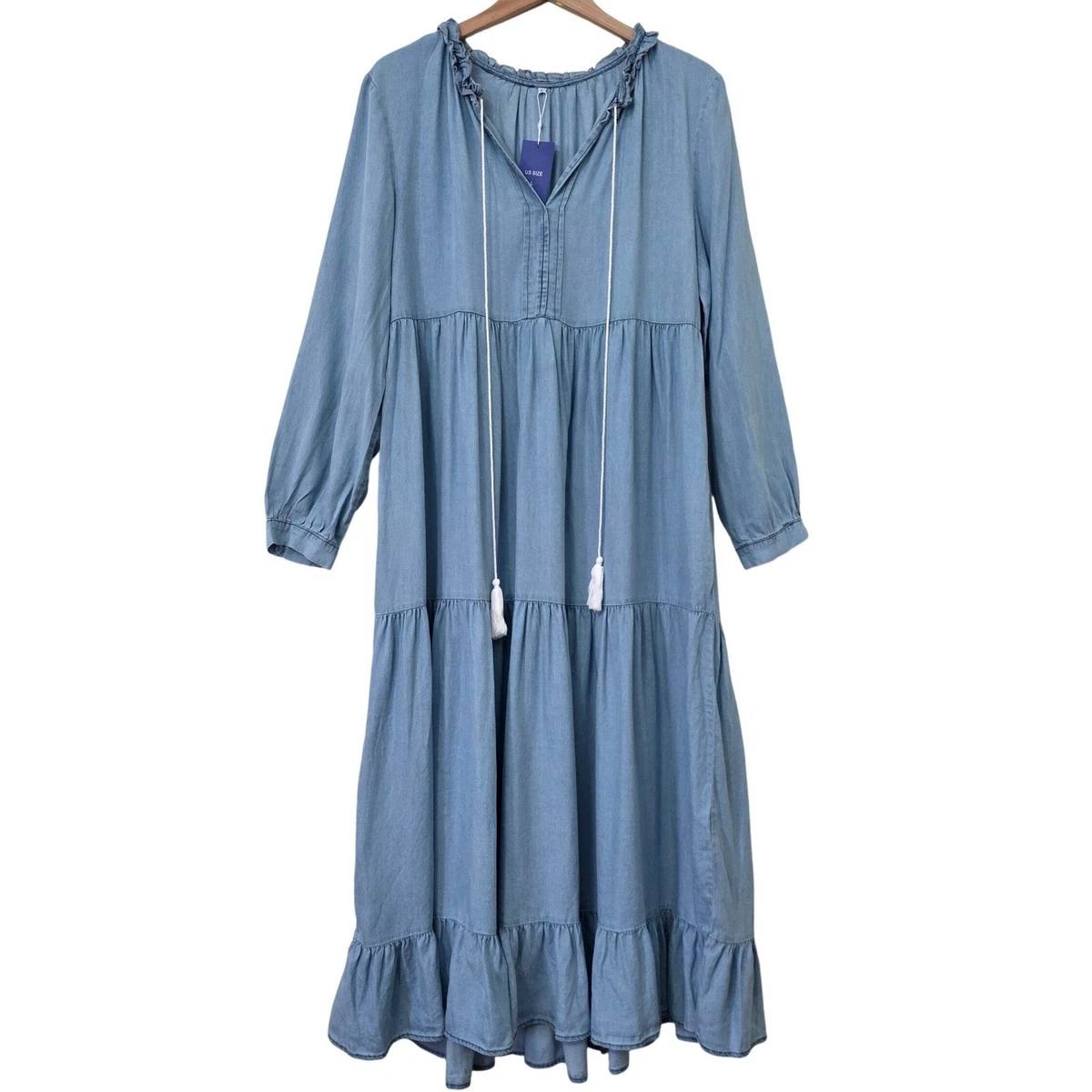 knee length dresses for ladies ON THE EDGE DISTRESSED DENIM MAXI DRESS – AKIRA