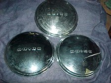 Buick 3 1941-50 11 Embossed Letters Hubcaps Chrome Dog Dish Bowl Slum Caps