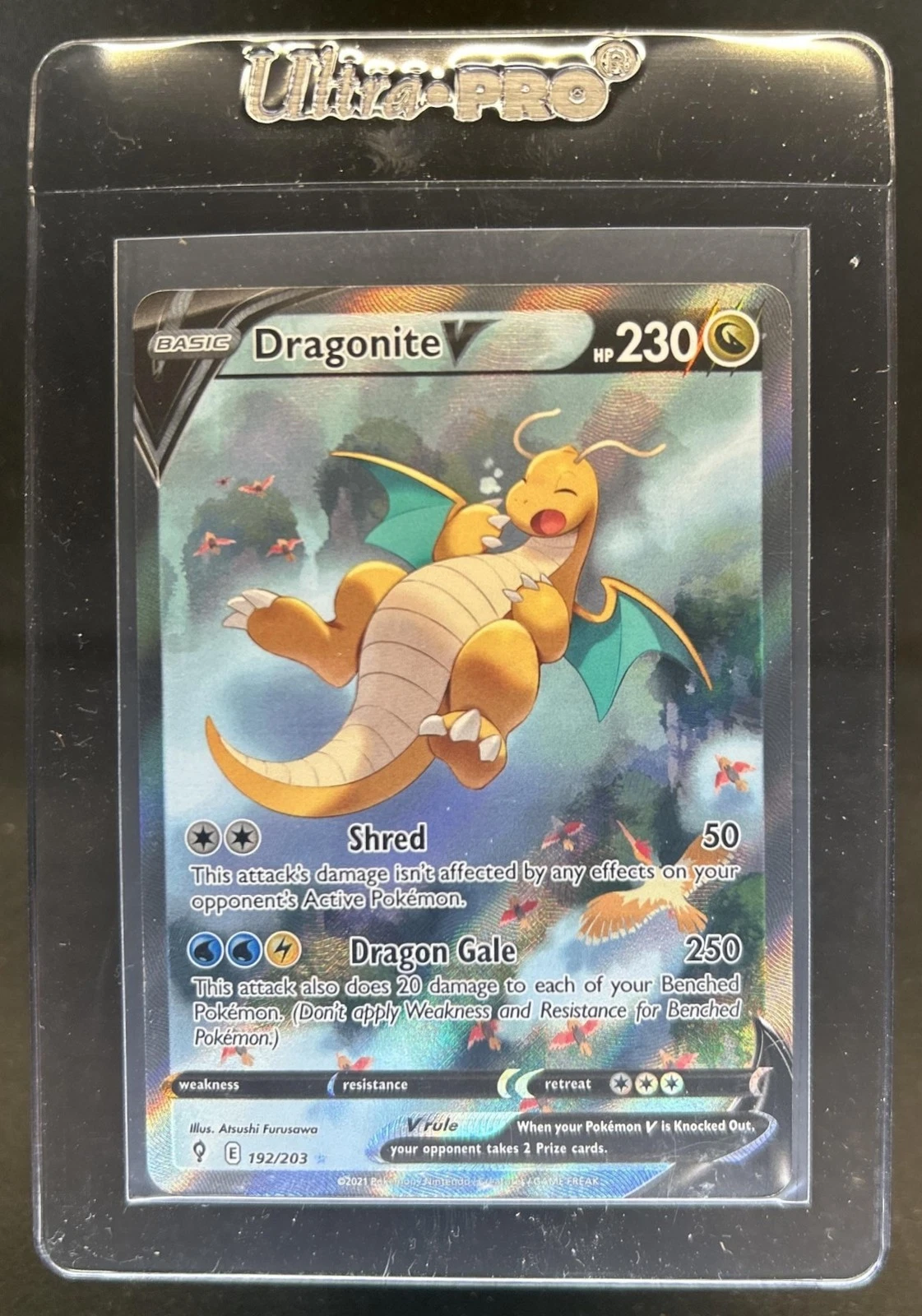 2021 Pokemon SWSH Evolving Skies Dragonite V #192/203