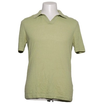 H&M, Poloshirt, Größe: S, Grün, Leinen/Polyester, Einfarbig, Feinstrick #iP4
