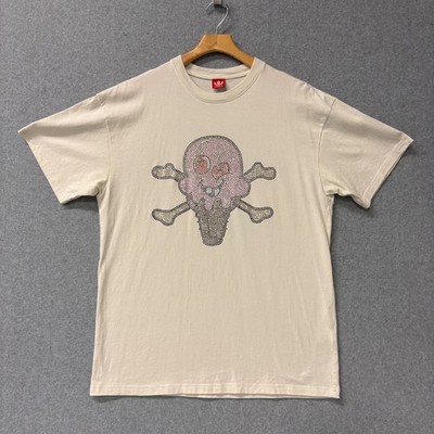 ICECREAM BBC Cones & Bones Rhinestone Skull Tee Pharrell Size Large