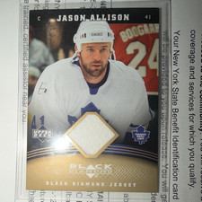 Upper Deck Black Diamond 2006-07 Jason Allison Maple Leafs Jersey Gold /10 #J-AL