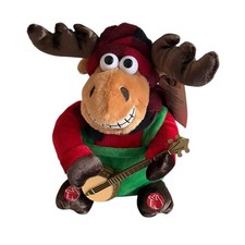 Dan Dee Christmas Plush Moose Musical SingingGrandma Got Run Over W/Tag 11  