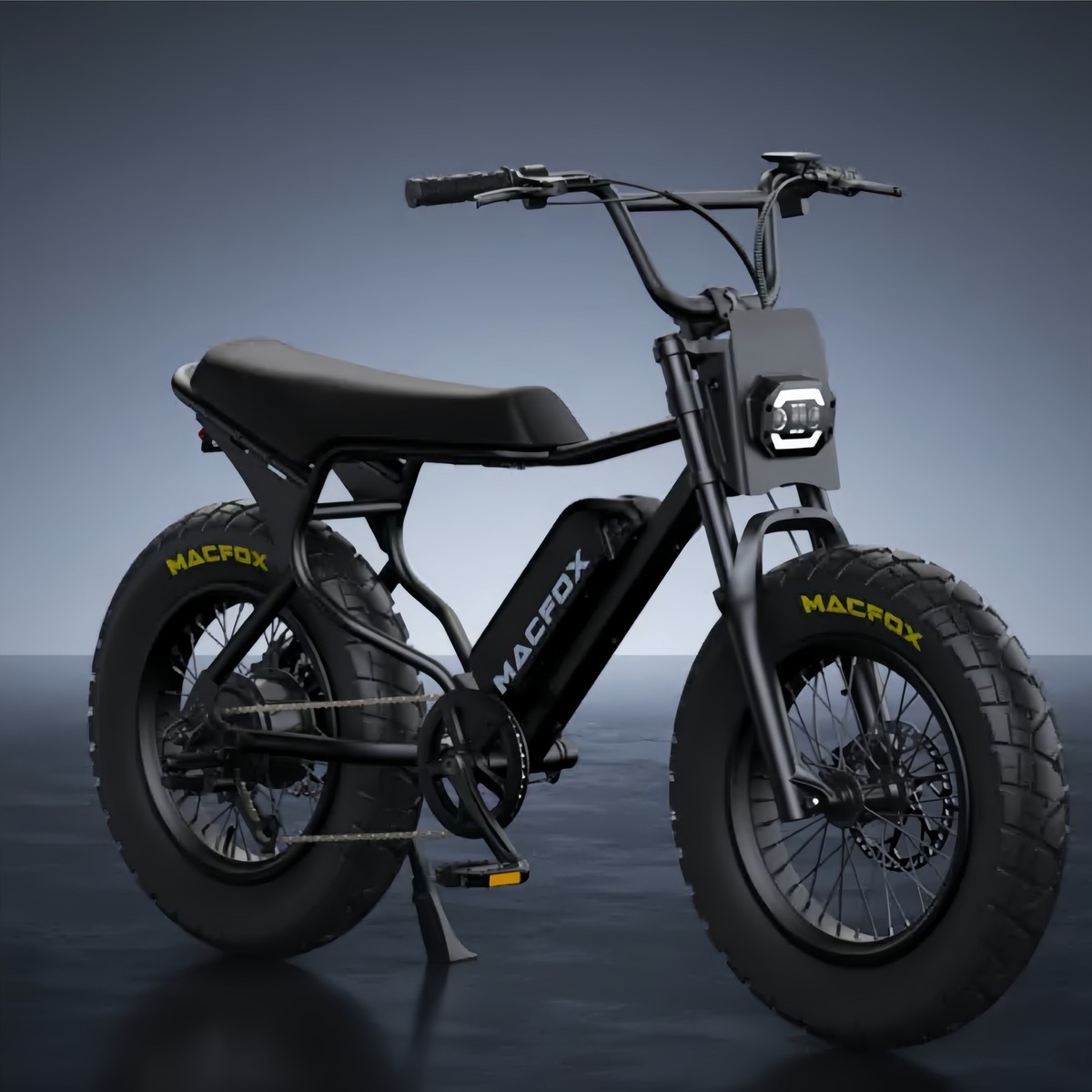 MACFOX X7 Electric Bicycles 500w 20 in Fat Tire E-Bike Backlit