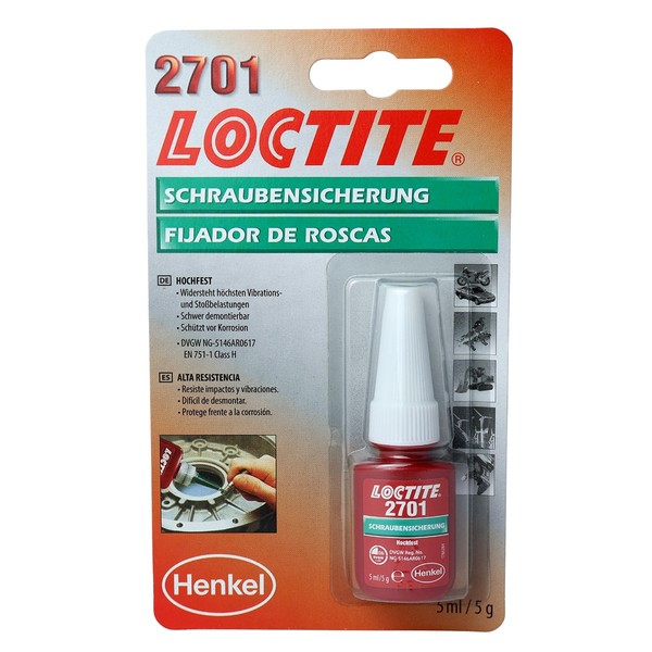 Loctite 2701 Anaerobe Schraubensicherung Hochfest 5 Ml Blister Idh 195911-image