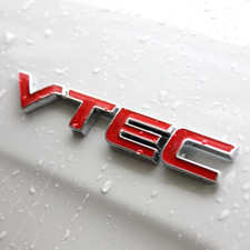 3d Red Vtec Logo Metal Car Styling Emblem Tail Body Badge Zinc Alloy Sticker For